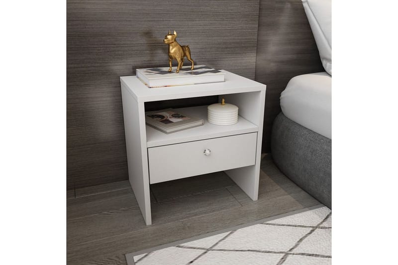 Berriaren Nattbord 45 cm - Hvit - Møbler - Bord - Avlastningsbord & sidobord - Sengebord & nattbord