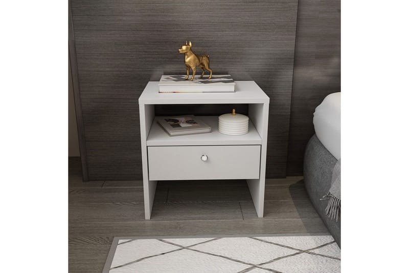 Berriaren Nattbord 45 cm - Hvit - Møbler - Bord - Avlastningsbord & sidobord - Sengebord & nattbord