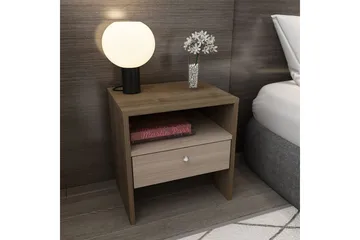 Berriaren Nattbord 45 cm - Valnøtt - Møbler - Bord - Avlastningsbord & sidobord - Sengebord & nattbord