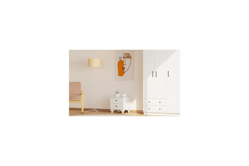 Beynor Nattbord 45 cm - Matt Hvit - Møbler - Bord - Avlastningsbord & sidobord - Sengebord & nattbord