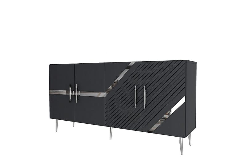 Bielany Konsollbord 150 cm - Grafittgrå/Sølv - Møbler - Bord - Avlastningsbord & sidobord - Konsollbord & gangbord