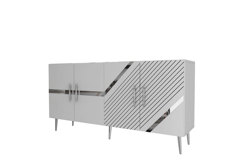 Bielany Konsollbord 150 cm - Hvit/Sølv - Møbler - Bord - Avlastningsbord & sidobord - Konsollbord & gangbord