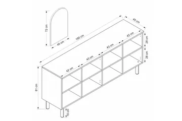 Bingdi Konsollbord 180 cm - Hvit - Møbler - Bord - Avlastningsbord & sidobord - Konsollbord & gangbord