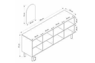 Bingdi Konsollbord 180 cm - Hvit - Møbler - Bord - Avlastningsbord & sidobord - Konsollbord & gangbord
