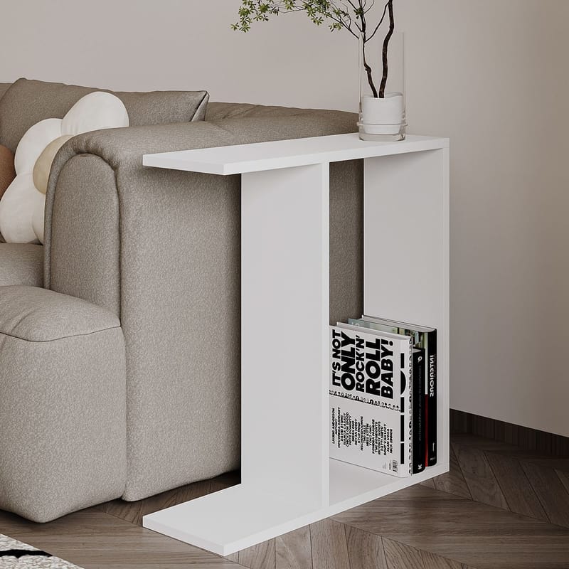Bingdi Sidebord 60x60x60 cm - Hvit - Møbler - Bord - Avlastningsbord & sidobord - Brettbord og småbord