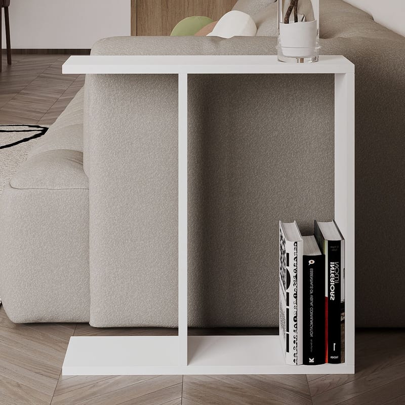 Bingdi Sidebord 60x60x60 cm - Hvit - Møbler - Bord - Avlastningsbord & sidobord - Brettbord og småbord