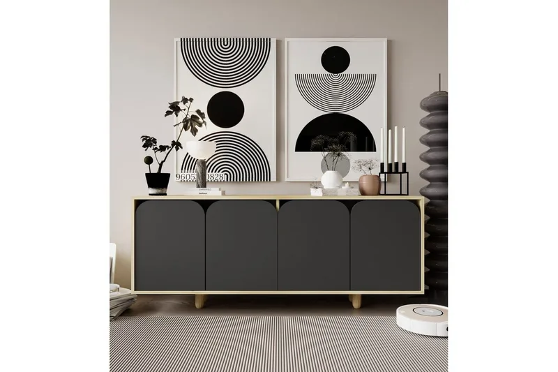 Bohem Konsollbord 180x150 cm - Brun/Antrasitt - Møbler - Bord - Avlastningsbord & sidobord - Konsollbord & gangbord