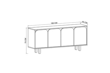 Bohem Konsollbord 180x180 cm - Brun/Hvit - Møbler - Bord - Avlastningsbord & sidobord - Konsollbord & gangbord