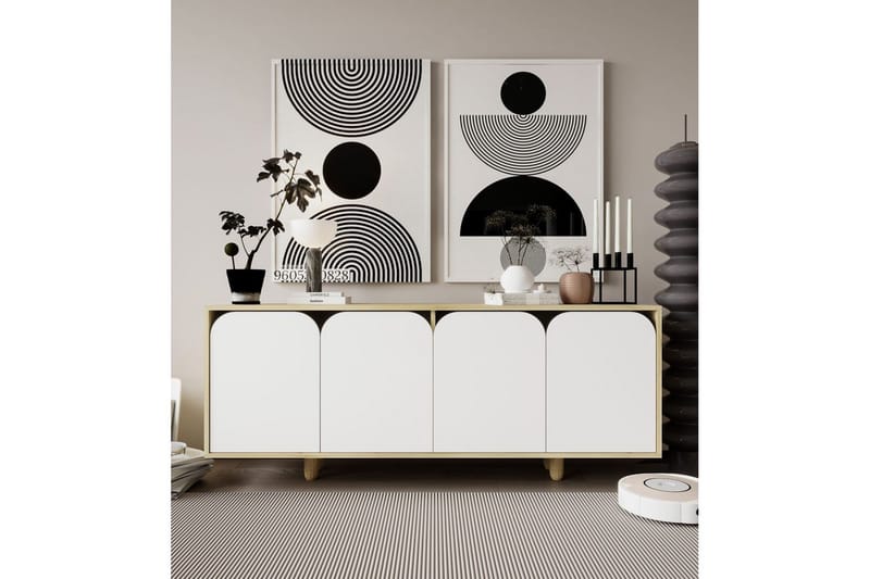 Bohem Konsollbord 180x180 cm - Brun/Hvit - Møbler - Bord - Avlastningsbord & sidobord - Konsollbord & gangbord