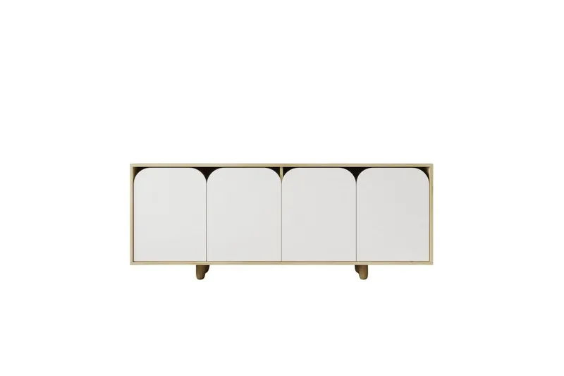 Bohem Konsollbord 180x180 cm, Brun/Hvit