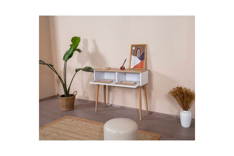 Bohem Sidebord 95 cm - Hvit/Lysfarget tre - Møbler - Bord - Avlastningsbord & sidobord - Lampebord & sidebord
