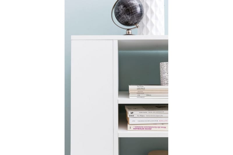 Bokhylle Wohnling mobil, moderne og enkel med forskjellige oppbevaringsrom Hvit - Hvit - Møbler - Bord - Avlastningsbord & sidobord - Konsollbord & gangbord