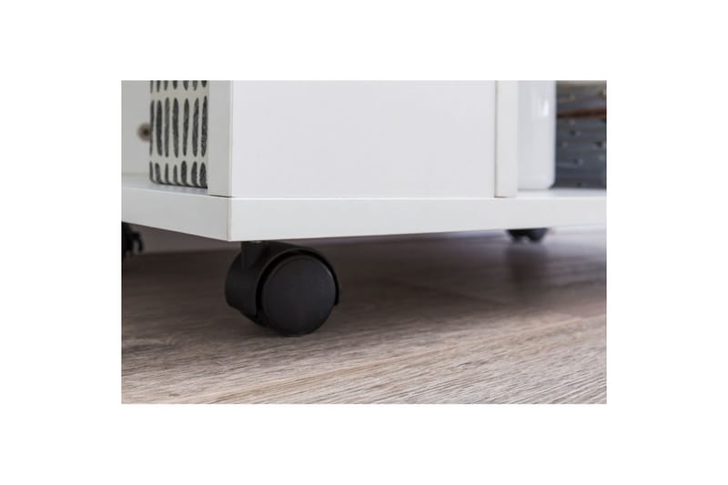 Bokhylle Wohnling mobil, moderne og enkel med forskjellige oppbevaringsrom Hvit - Hvit - Møbler - Bord - Avlastningsbord & sidobord - Konsollbord & gangbord