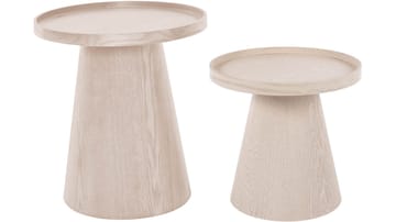 Bord Fjelln 45 cm (3-pk) - Lys natur - Møbler - Bord - Avlastningsbord & sidobord - Brettbord og småbord