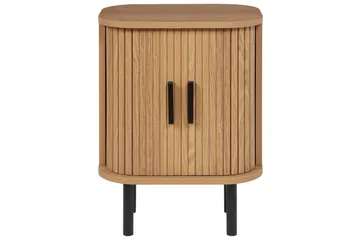 Bradley Nattbord 40 cm i Tre med Eikeutseende og Oppbevaring - Lysebrun - Møbler - Bord - Avlastningsbord & sidobord - Sengebord & nattbord