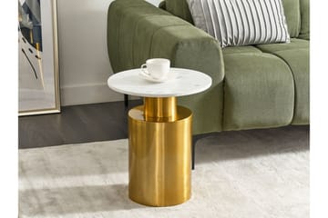 Brennen Sidebord 40 cm - Gull/Hvit - Møbler - Bord - Avlastningsbord & sidobord - Lampebord & sidebord