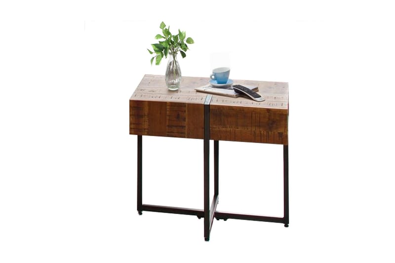 Andrej Sidebord - Akasie Brun/Metall - Møbler - Bord - Avlastningsbord & sidobord - Brettbord og småbord