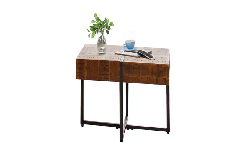 Andrej Sidebord - Akasie Brun/Metall - Møbler - Bord - Avlastningsbord & sidobord - Brettbord og småbord