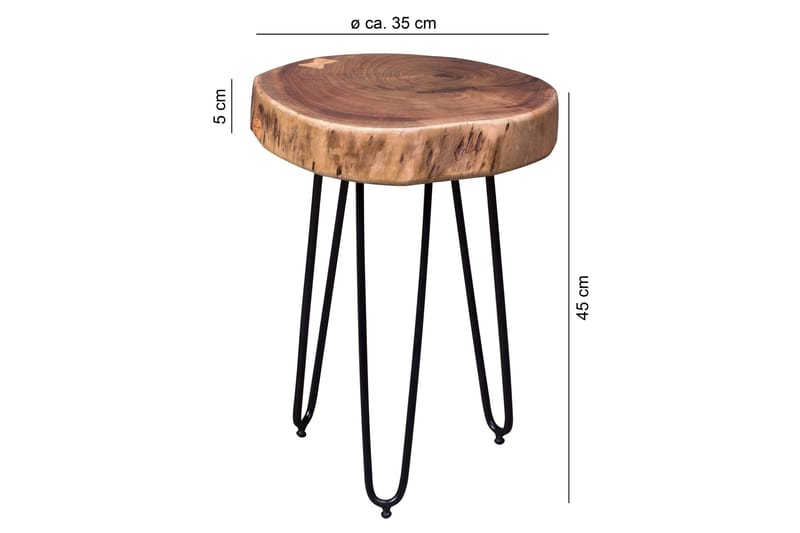 Andreone Avlastningsbord 35 cm - Brun - Møbler - Bord - Avlastningsbord & sidobord - Brettbord og småbord