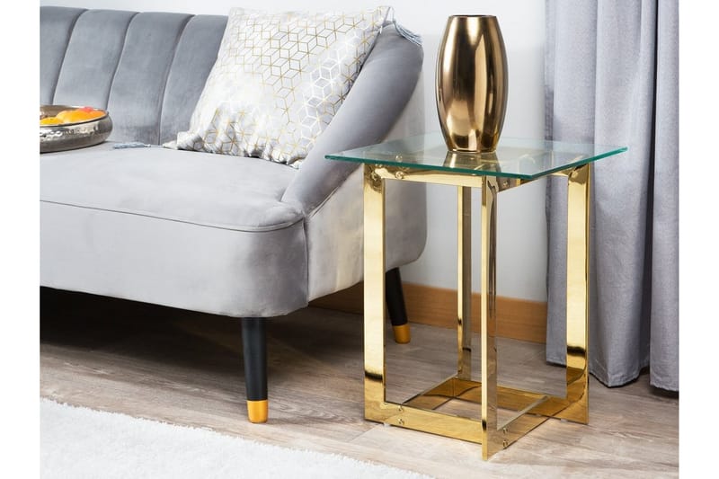 Avlastningsbord Crystal 40 cm - Gull - Lampebord & sidebord - Brettbord og småbord