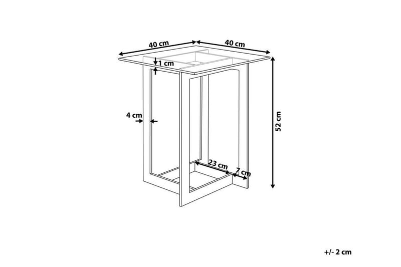 Avlastningsbord Crystal 40 cm - Gull - Lampebord & sidebord - Brettbord og småbord