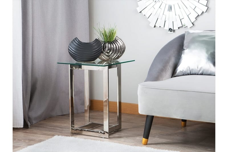Avlastningsbord Crystal 40 cm - Sølv - Lampebord & sidebord - Brettbord og småbord