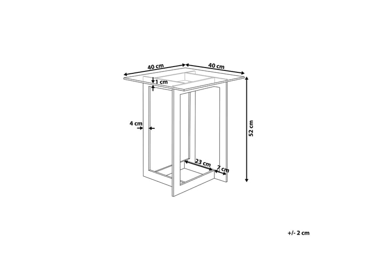 Avlastningsbord Crystal 40 cm - Sølv - Lampebord & sidebord - Brettbord og småbord