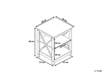 Avlastningsbord Foster 40 cm - Hvit - Møbler - Bord - Avlastningsbord & sidobord - Brettbord og småbord
