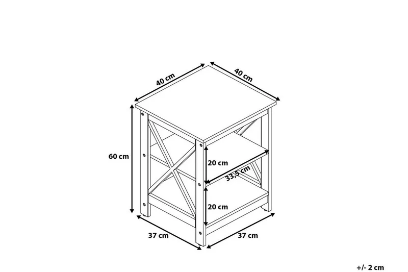 Avlastningsbord Foster 40 cm - Hvit - Møbler - Bord - Avlastningsbord & sidobord - Brettbord og småbord