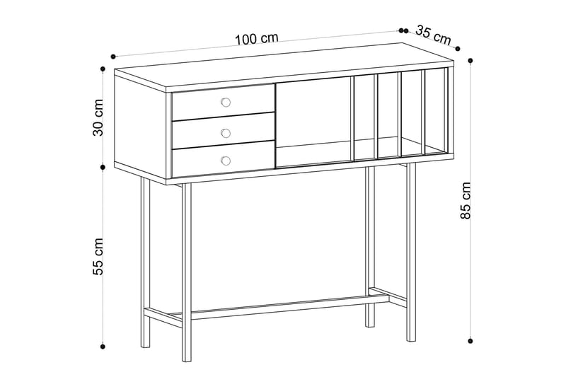 Avlastningsbord Karvstu - Brun - Lampebord & sidebord - Brettbord og småbord