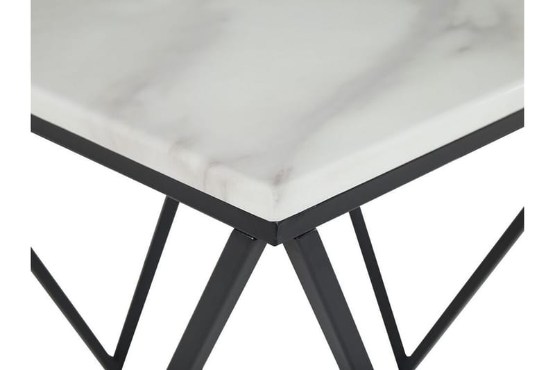 Avlastningsbord Losleones 50 cm - Hvit / Svart - Lampebord & sidebord - Brettbord og småbord