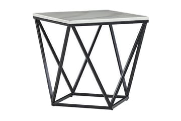 Avlastningsbord Losleones 50 cm - Hvit / Svart - Møbler - Bord - Avlastningsbord & sidobord - Brettbord og småbord