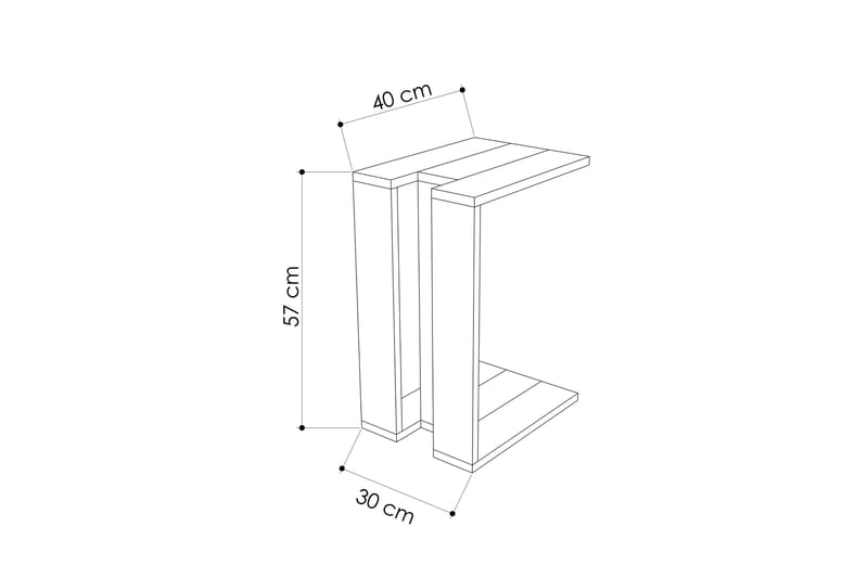 Avlastningsbord Lutchan - Lampebord & sidebord - Brettbord og småbord