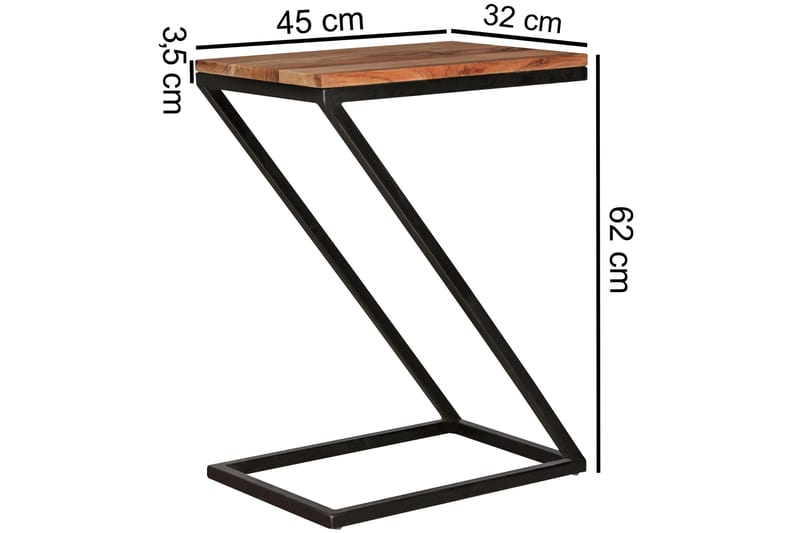Avlastningsbord Lysogorski 45 cm - Brun - Brettbord og småbord - Lampebord & sidebord