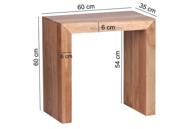 Avlastningsbord Taliq 60 cm - Brun - Møbler - Bord - Avlastningsbord & sidobord - Brettbord og småbord