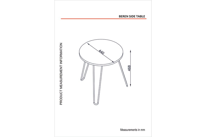 Avlastningsbord Tessie Rundt - Lampebord & sidebord - Brettbord og småbord