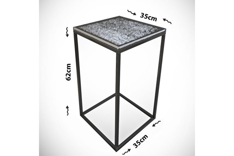 Avlastningsbord Ubbeboda 35 cm - Hvit|Svart - Lampebord & sidebord - Brettbord og småbord