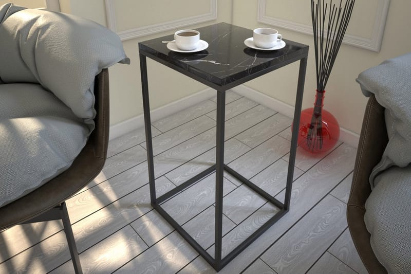 Avlastningsbord Ubbeboda 35 cm - Svart|Hvit - Møbler - Bord - Avlastningsbord & sidobord - Brettbord og småbord