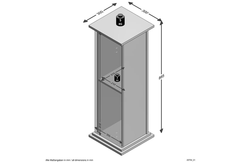 Avlastningsbord Windol 30 cm - Brun - Lampebord & sidebord - Brettbord og småbord