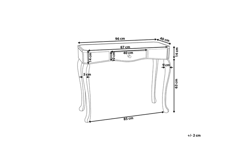 Avlastningsbord Yaharia - Sølv - Lampebord & sidebord - Brettbord og småbord