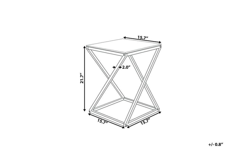 BEVERLY Avlastningsbord 40 cm - Sølv - Møbler - Bord - Avlastningsbord & sidobord - Brettbord og småbord
