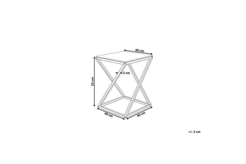 BEVERLY Avlastningsbord 40 cm - Sølv - Møbler - Bord - Avlastningsbord & sidobord - Brettbord og småbord
