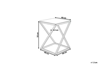 BEVERLY Avlastningsbord 40 cm - Sølv - Møbler - Bord - Avlastningsbord & sidobord - Brettbord og småbord