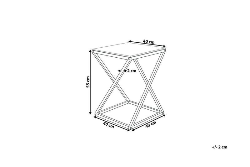 BEVERLY Avlastningsbord 40 cm - Sølv - Møbler - Bord - Avlastningsbord & sidobord - Brettbord og småbord