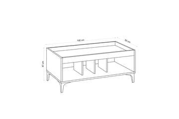 Brettbord Lukenya 100 cm - Natur / Svart - Møbler - Bord - Avlastningsbord & sidobord - Brettbord og småbord