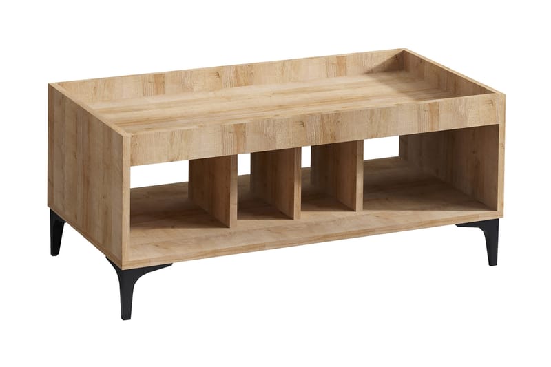 Brettbord Lukenya 100 cm - Natur / Svart - Brettbord og småbord