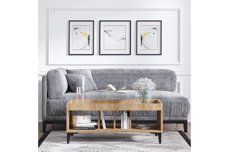 Brettbord Lukenya 100 cm - Natur / Svart - Møbler - Bord - Avlastningsbord & sidobord - Brettbord og småbord