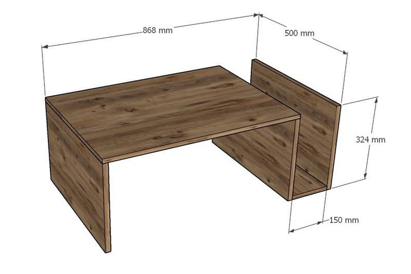 Brettbord Memenil 87 cm - Brun - Brettbord og småbord