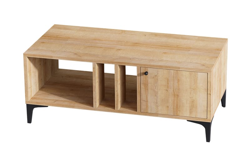 Brettbord Rigonce 100 cm - Natur / Svart - Brettbord og småbord