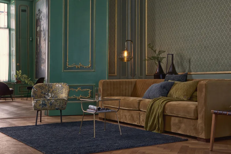 Callista Sidebord 47 cm - Antikk Messing/Glass - Møbler - Bord - Avlastningsbord & sidobord - Brettbord og småbord